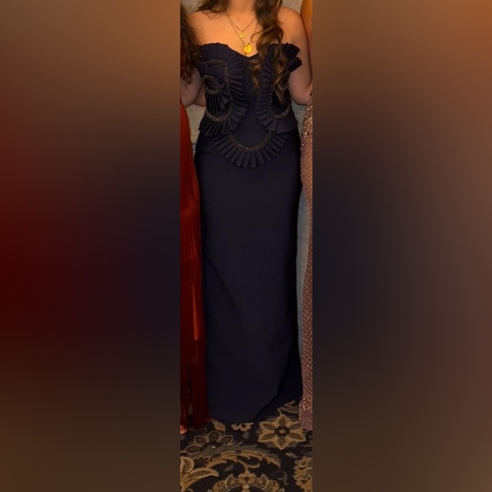 Fashion Nova Navy Blue Pencil Dress